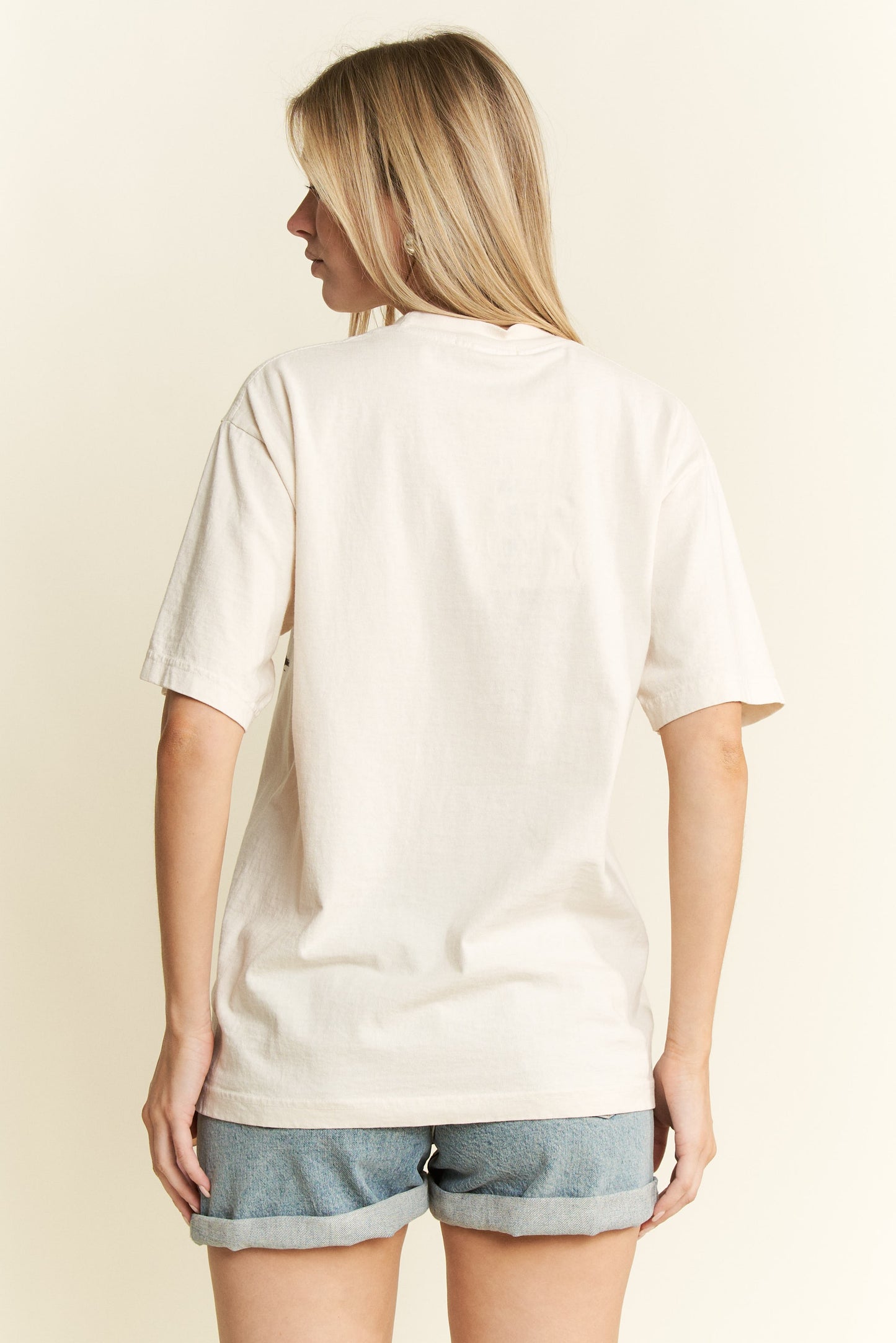 BUNNY GRAPHIC ROUND NECK SHORT SLEEVE T-SHIRT