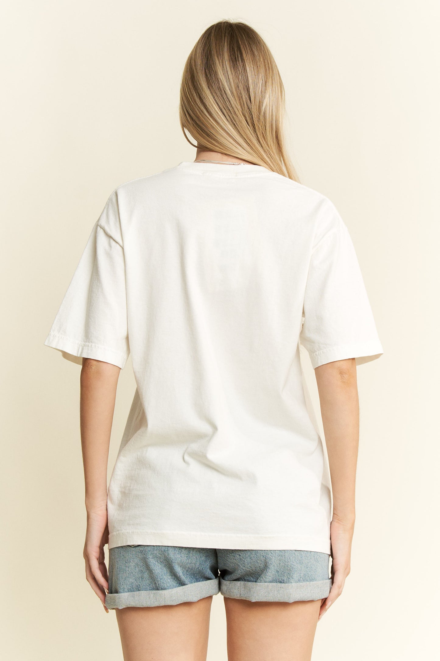 GOLDEN POPPIES GRAPHIC ROUND NECK SHORT SLEEVE T-SHIRT